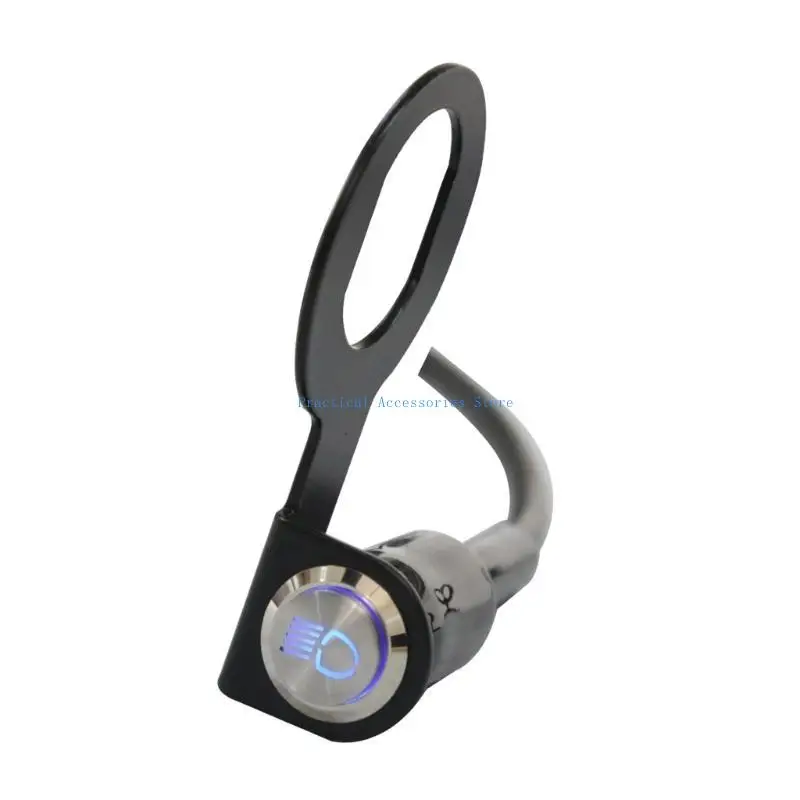 U75E الفولاذ المقاوم للصدأ لحظة زر دراجة نارية المقود التبديل لعشاق التخصيص تعديل السيارات الرجعية #4