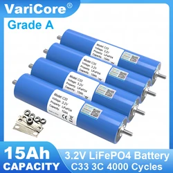 1-6 pz varore 3.2V 15Ah LiFePO4 batteria C33 litio fosfato per 4s 12V moto auto modifica motore Inverter batterie