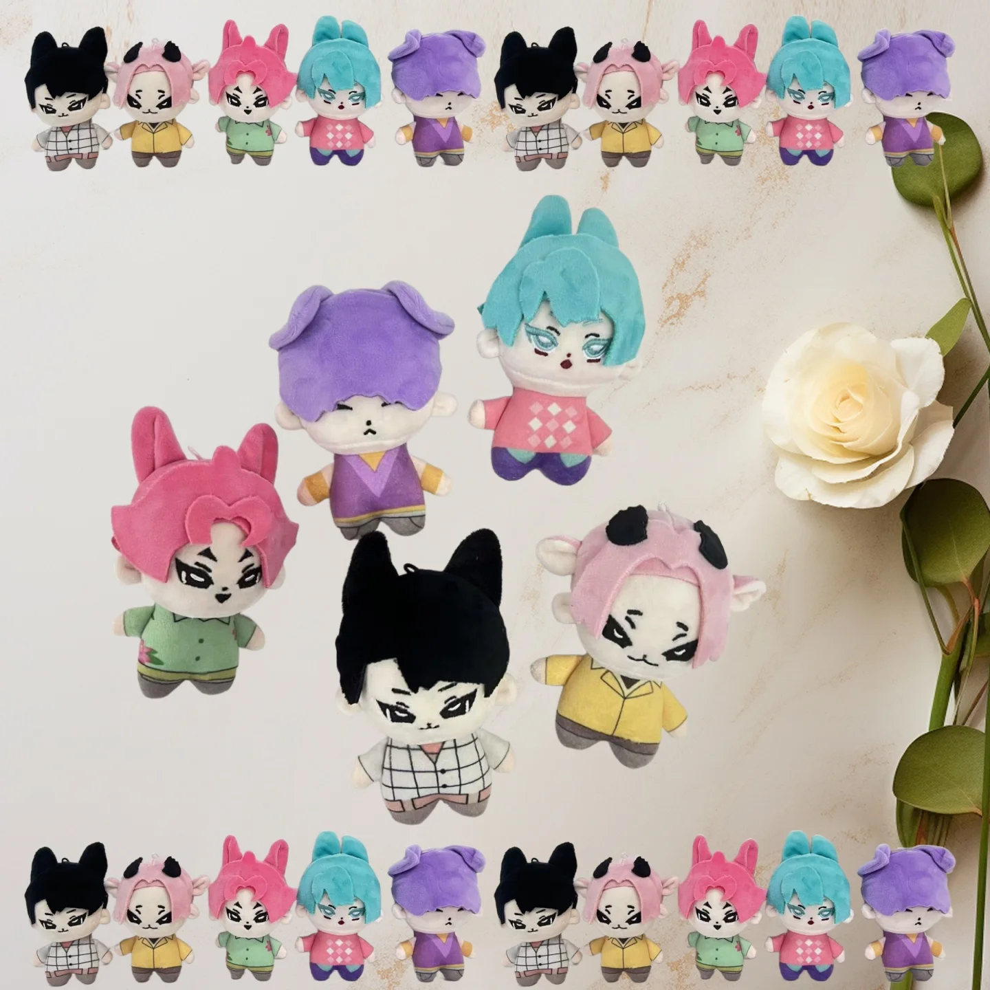 

New Kpop Demon Hunters Saja Boys Bird Plush Toy Cotton Doll Rumi Mira Zoey Jinu Abby Mystery Romance Baby Peluche Pendant Gift