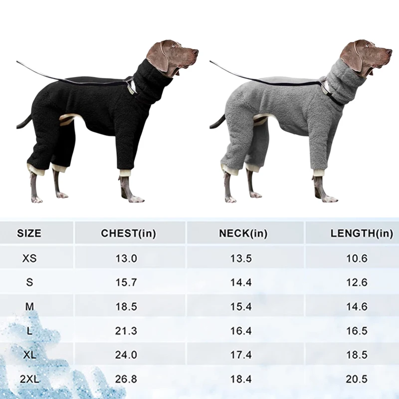 New Fashion Loose Pet Clothing Dog Winter Warmth Thickened High Collar Four Legs Dog Clothing Pet Clothing