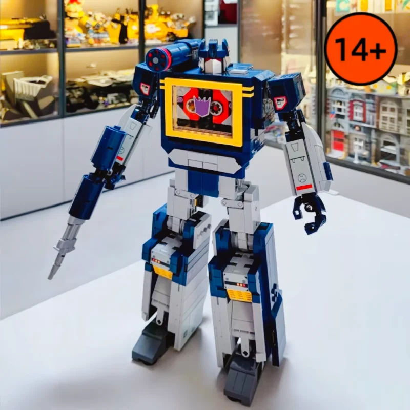 

НОВИНКА 2026: Синий робот Soundwave, 1505 деталей, MOC 10358, конструктор, креативная модель грузовика-механизма, игрушки, подарки на день рождения