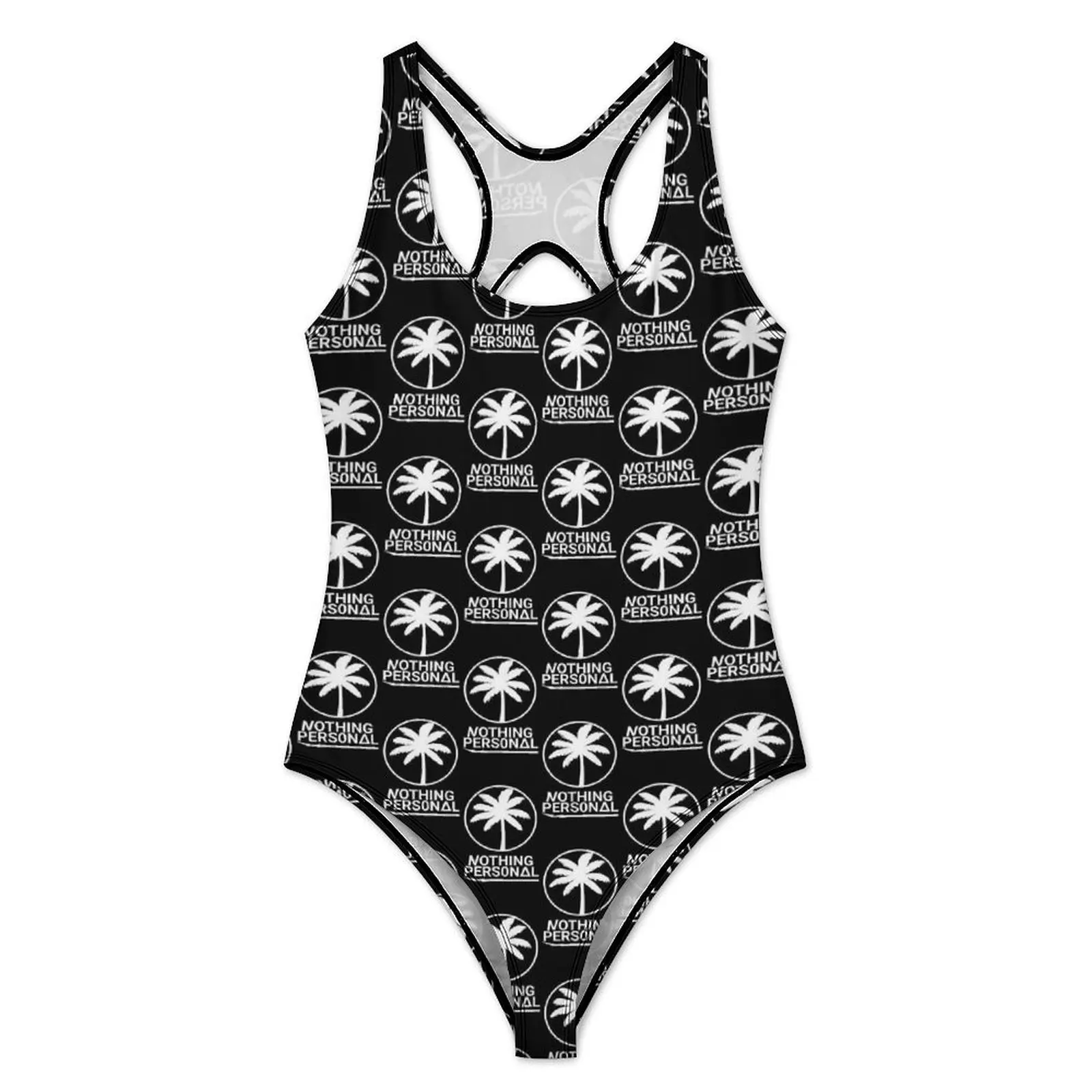 Palm Trees Swimsuit Plants Print Swimwear One-Piece Fitness Pattern Bodysuit Cut Out Bathing Suit Ladies Push Up Sexy Beachwear