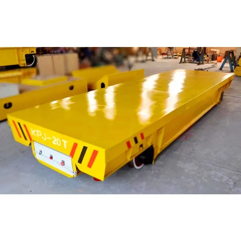Track mounted lithium battery electric transporter trackless rotary workshop transfer trailer HOT SALES