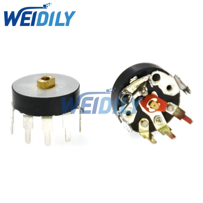 5PCS Radio Potentiometer RV12MM B503 B50K Power Amplifier Volume Potentiometer With Switch Corner Pin