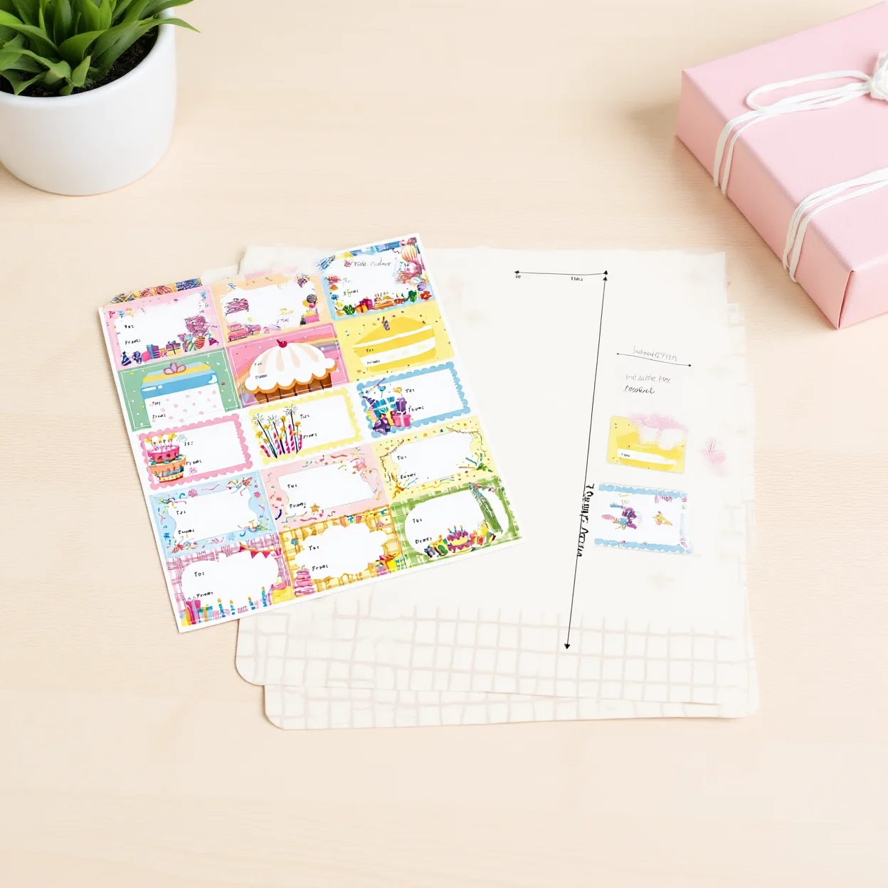 Self-Adhesive Tag Blank Label For Water Bottles Kitchen Storage Notebooks
