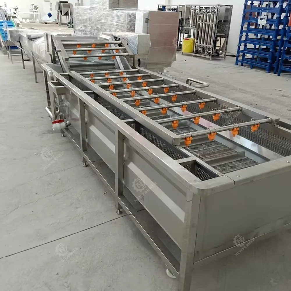 Industrial Fruit Vegetable Bubble Washing Machine Stainless Steel Potato Carrot Stem Leaf Pre-soaking Elevator Washer