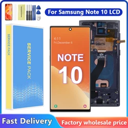 Geteste Noot 10 Scherm, Voor Samsung Note 10 N970 SM-N970F SM-N9700 Lcd-Scherm Touchscreen Digitizer Met Frame