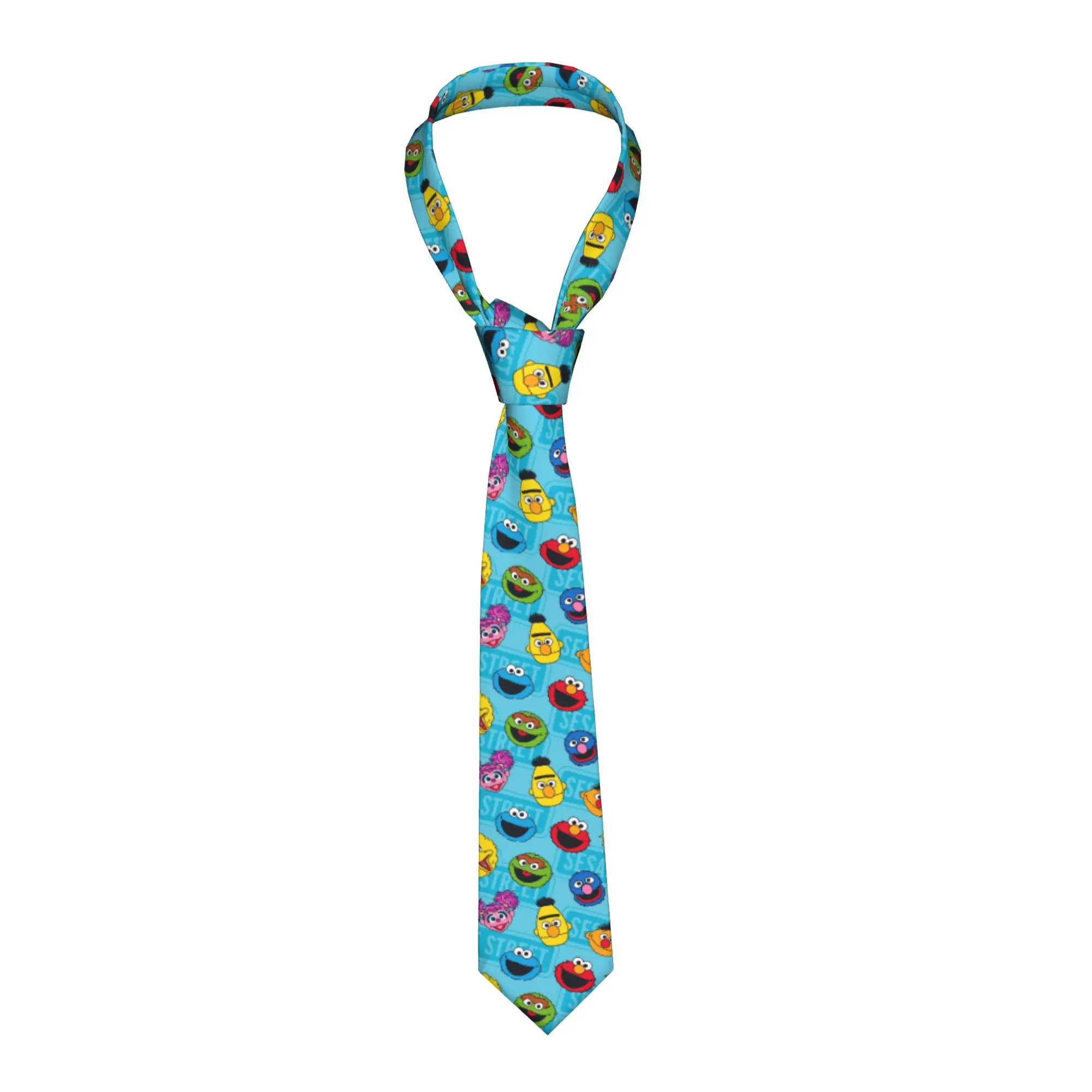 Sesames Streets Cartoon Necktie Unisex 8 cm Cookie Monster Neck Tie Wide Shirt Accessories Gravatas Wedding Accessories Party