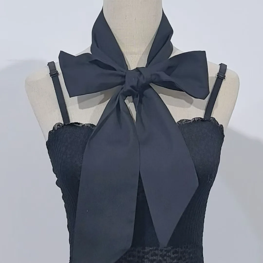 Ins style decorative fake collar strap bow temperament versatile bow tie adjustable trendy and fashionable