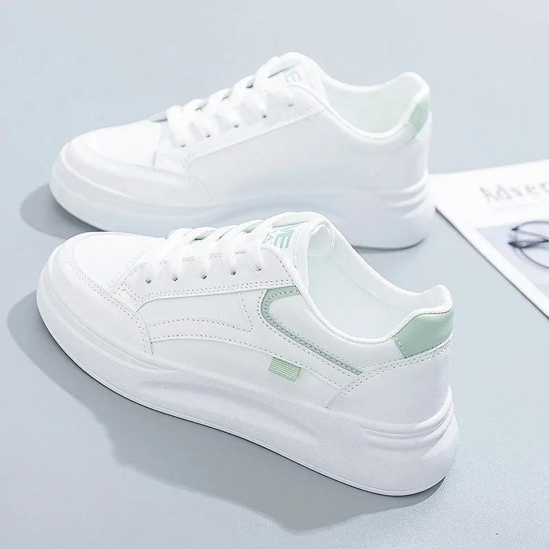 

Women's Casual Shoes 2024 SpringAutumn Trend Breathable Tennis Sneaker Round Head Lace Up Little White Shoes Zapatillas De Mujer