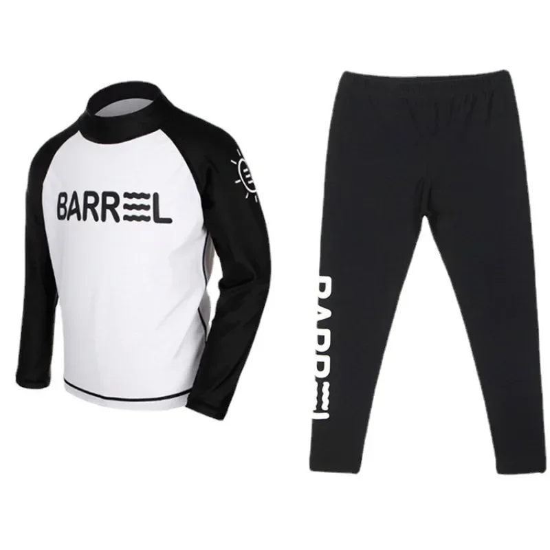 

Летний купальный костюм для мальчиков и девочек с защитой от ультрафиолета, детский спортивный купальник с длинными рукавами, пляжный костюм, быстросохнущий костюм для серфинга