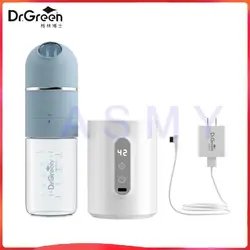 Dr.Green  4S Thermostatic Newborn Baby Bottle Wide Mouth Glass 150mL/240mL Sealed isolation Fast milk filling RemovableWashable