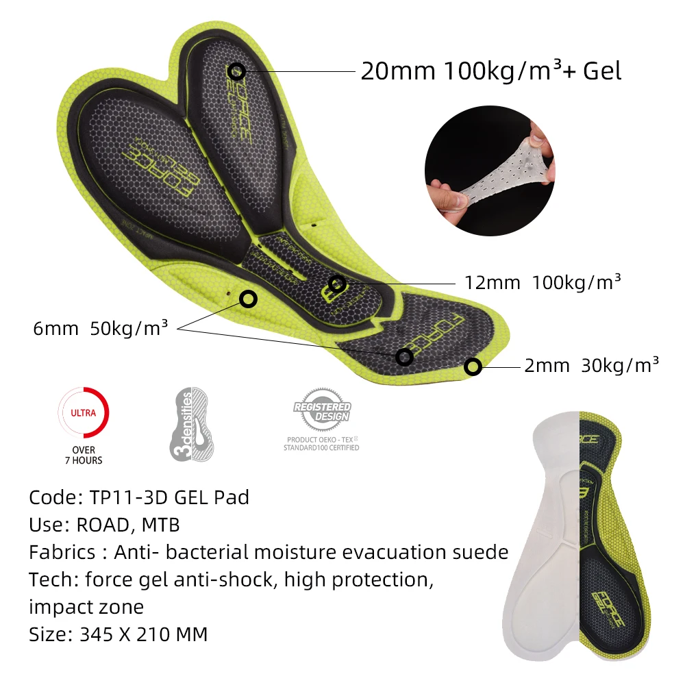 Darevie-Shorts de Ciclismo Masculino com 3D Gel Pad, Passeio de 6 Horas, Shorts de Ciclismo Masculino, Calções Pro Ciclismo, BTT, Ciclismo de Estrada