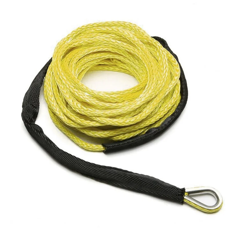 15m 5mm/6mm/7mm Towing Winch Cable Rope String Line Synthetic Fiber 5800lbs/7700lbs/9300lbs for Jeep ATV UTV SUV 4X4 4WD