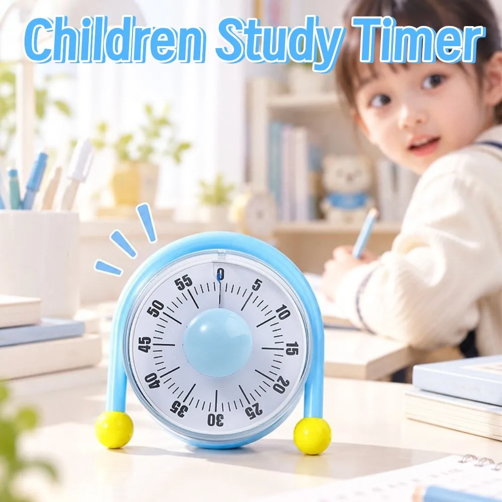 60 Minutes Kitchen Visual Timer Magnetic Battery Free Countdown Alarm Clock With Stand Adsorbable Mechanical Timer Kids/Adult