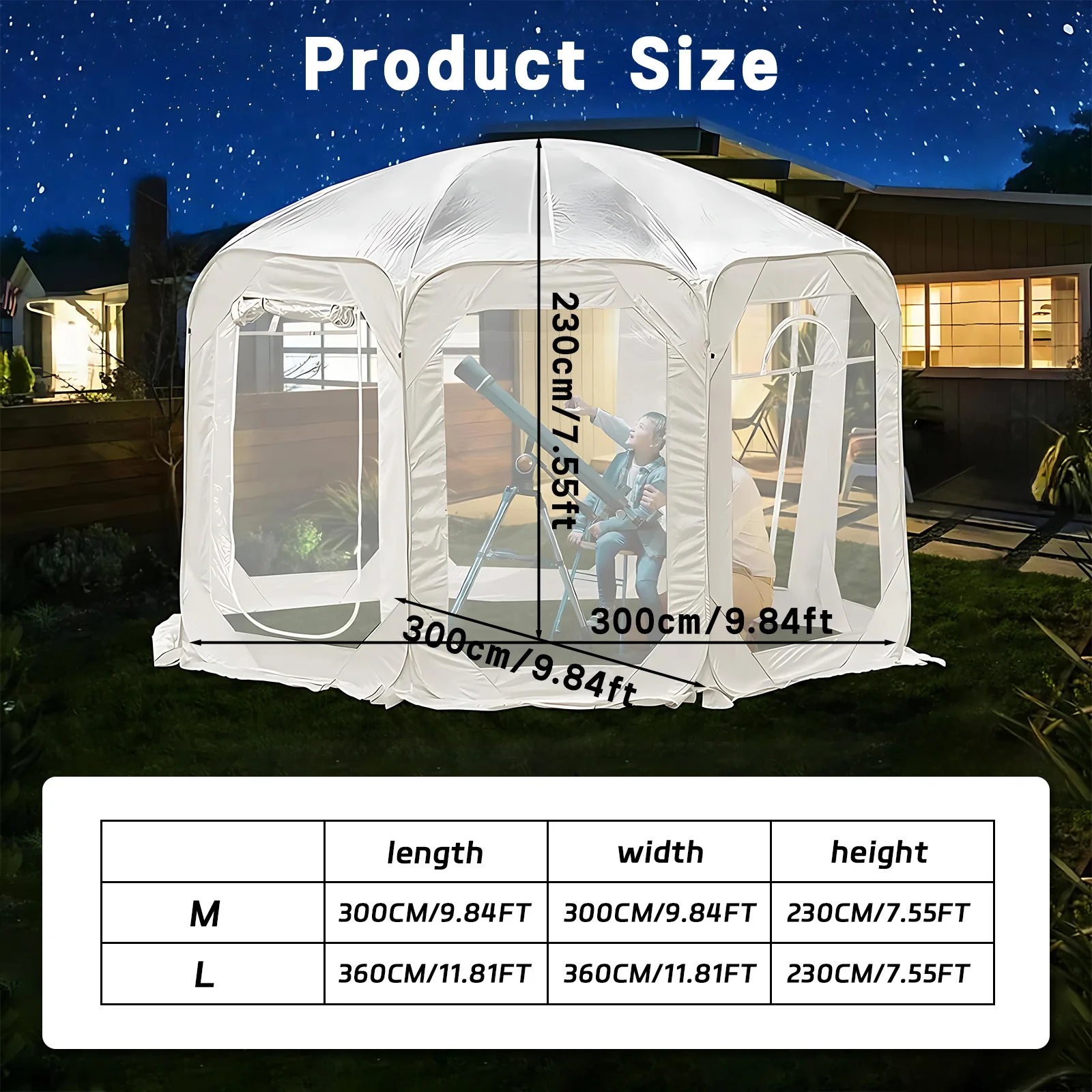 Outdoor Pop-Up Tent Screen Pavilion Windproof Cold Resistant UV Protection PVC Material Ideal for Camping And Gardens