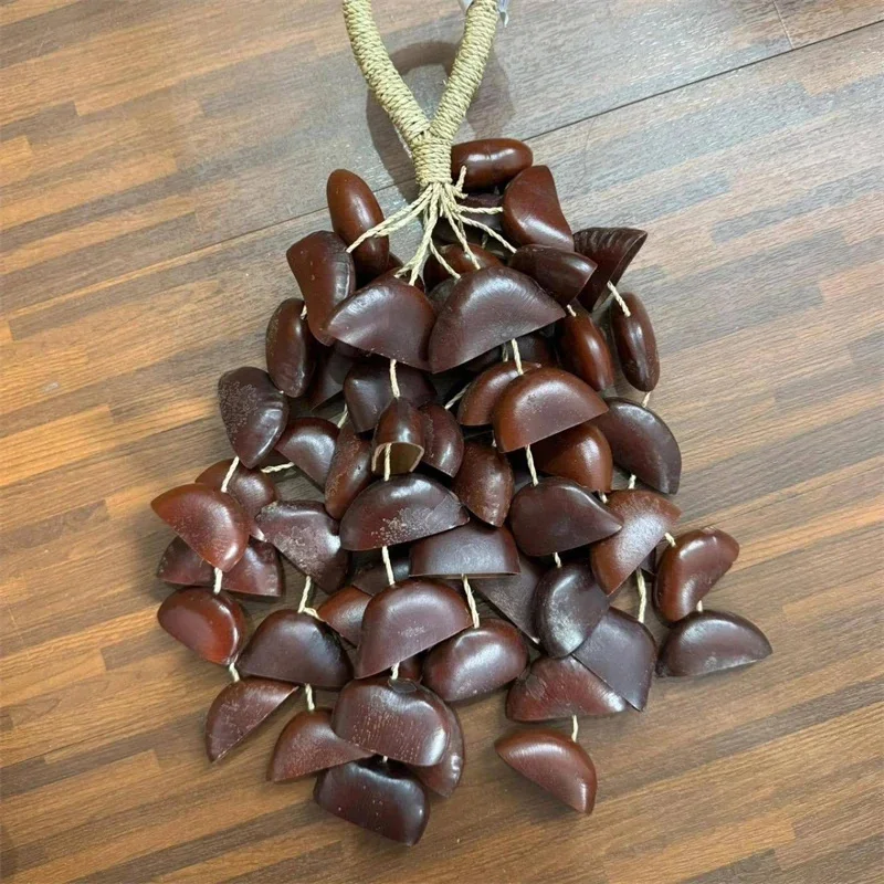 Handheld Shell Rattle Bells Seed Pod Wind Chime Percussion Instrument Soothing Sound For Meditation And Yoga Home Decor Display