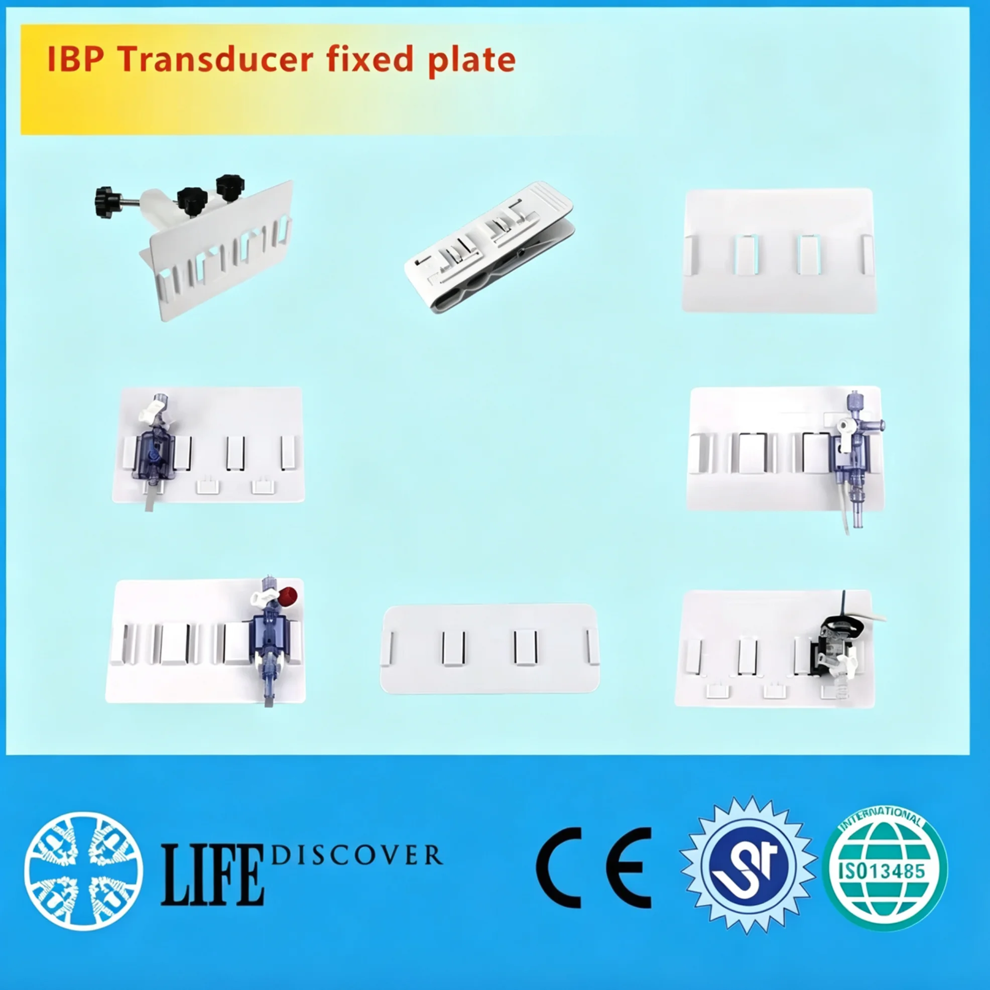 IBP Transducer Fixed Plate 3/4 Position Standard Style for Medical Equipment Hospital Clinic