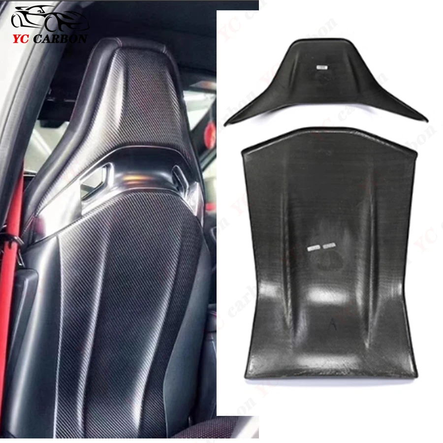 For Mercedes Benz A45/CLA45/GLA45/C43/C63/E43/E63 A CLA GLA Class-AMG Seat Back Carbon Fiber Car Inner Seat Back Covers Trims