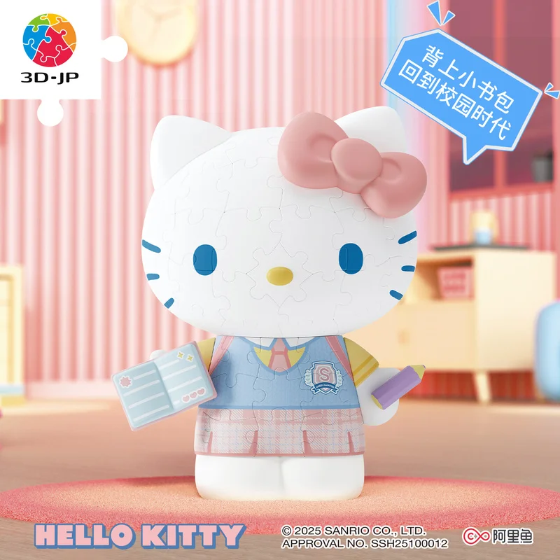 

3D-JP New Sanrio Hellokitty 3d Assembling Toys Blind Box Figurines Gift Campus Memory Jigsaw Toys Ornaments For Girls Xmas Gifts