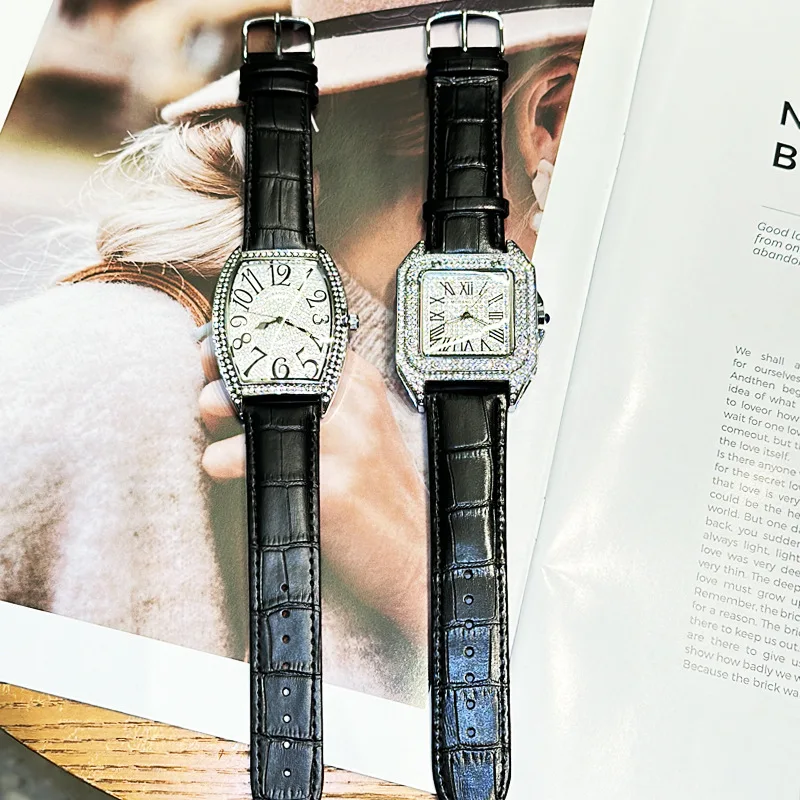 Jam Tangan Pria Bentuk Tonneau Dial Besar New Square 2025, Jam Tangan Quartz Fashion Pilihan Kelas Atas untuk Pria