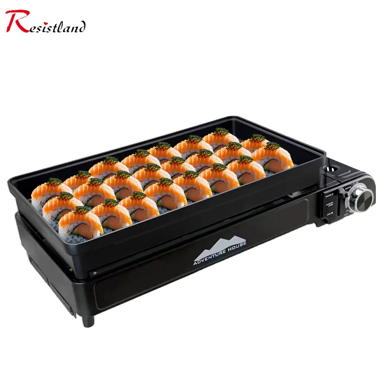 Imagem -04 - Portable Camping Multi Gás Grill Fogão para Churrasco Carvão Dobrável ao ar Livre Cozinhar Ferramentas de Churrasco para Piquenique Aço Inoxidável