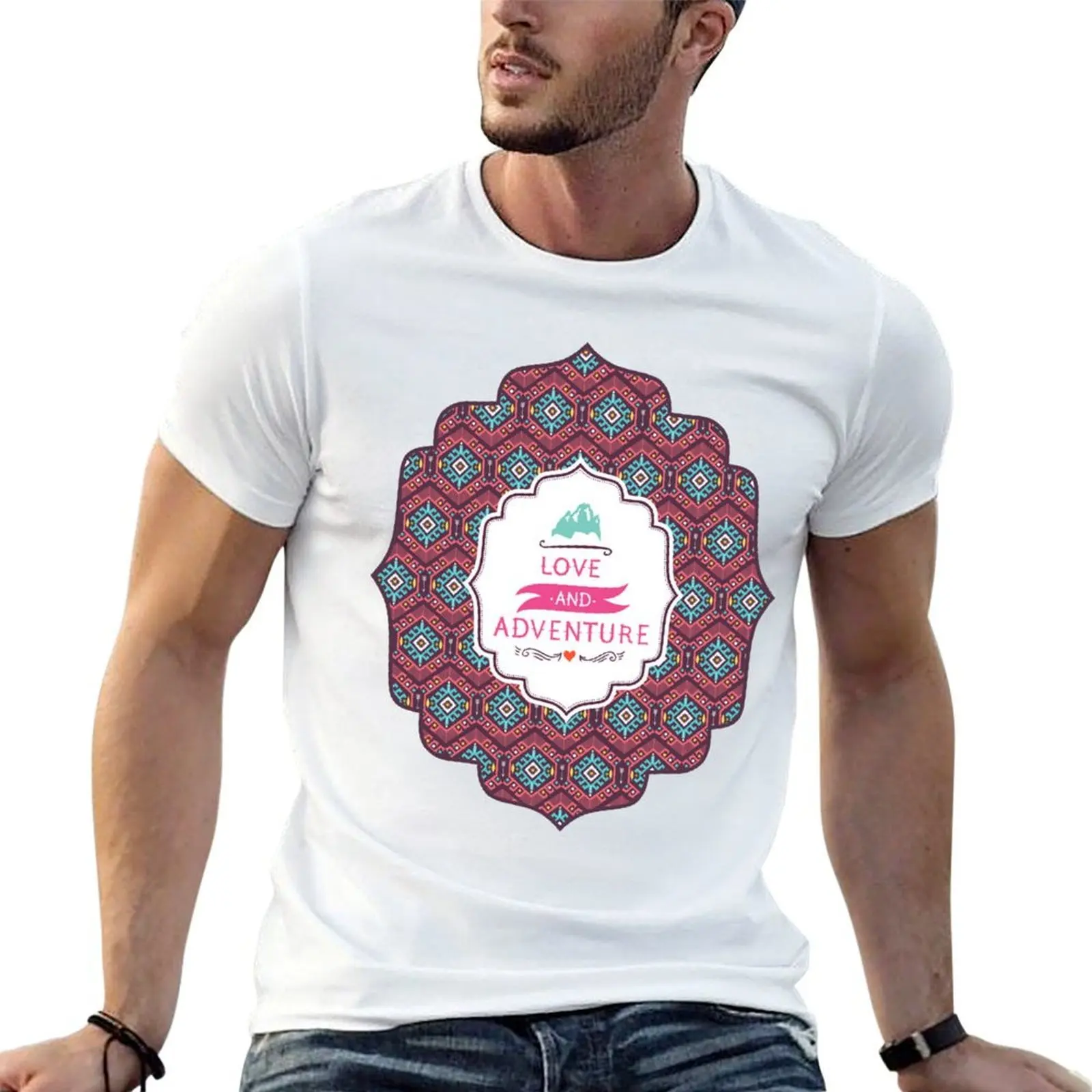 Aztec geometric seamless colorful pattern T-Shirt funny meme t-shirts tshirts personalised mens fashion