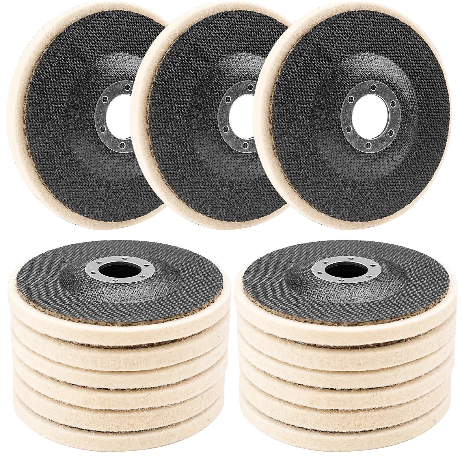 

3/10pcs Wool Polishing Wheel 115mm Buffing Pads Angle Grinder Wheel Felt Polishing Disc For Metal Marble Glass Ceramics