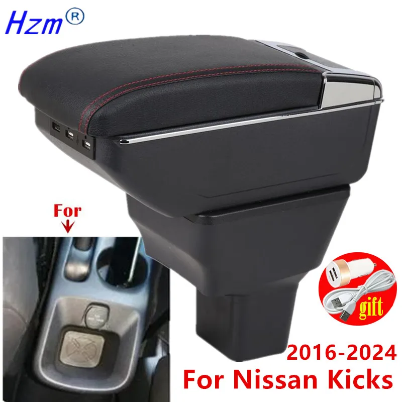 Für Nissan Kicks Armlehne Box Für Nissan Kicks 2016-2024 Lagerung Box Tasse Halter Innen Gewidmet Retrofit Auto Zubehör