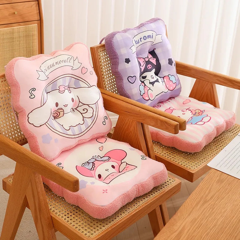 Cartoon Cute Sanrio Kuromi Cinnamoroll Cushion Office Chair Hip Cushion Dormitory Chair Pillow Summer Student Classroom Cushion