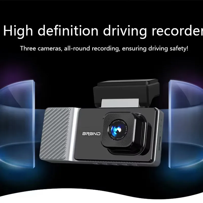 EKLEVA 3” IPS WIFI Dash Cam car Dvr HD 1080P 170 Wide Angle Super Night Vision Mobile Internet Front  Rear View 3 lens Black Box