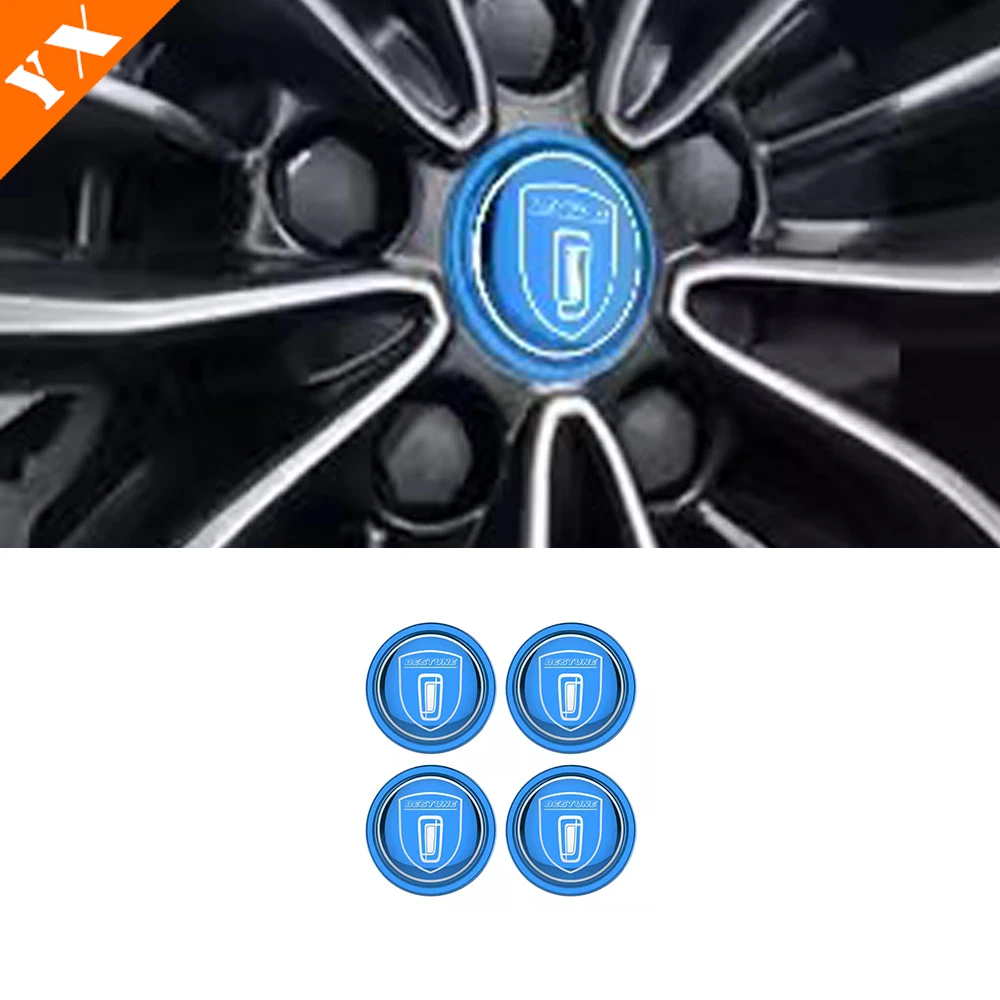 For Faw Bestune T77/T99/T55/T33/B70/B30 Accessories Stainless Car Wheel Logo Decoration Wheel Hub Cover Creative Logo 4pcs