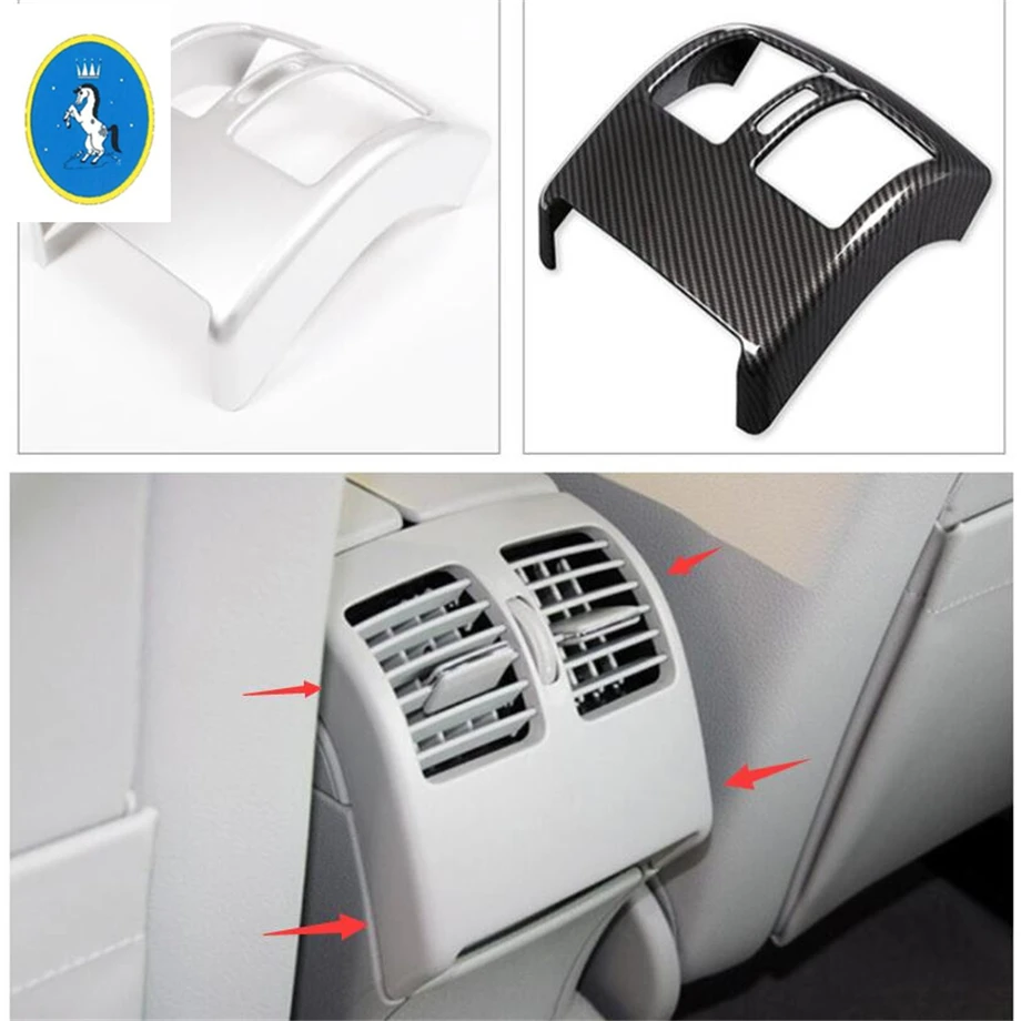 

Yimaautotrims Fit For Mercedes Benz C Class W204 2010 - 2013 ABS Armrest Box Rear Air Conditioning AC Vent Outlet Cover Trim