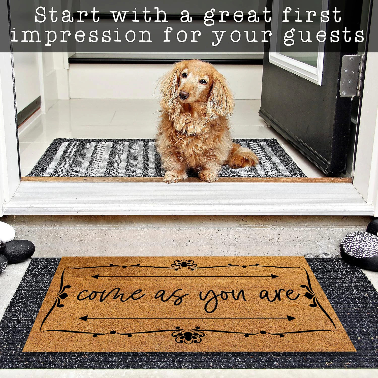 Come As You are Entrance Doormat Anti-slip Rubber Floor Mats Ins Style Porch Rug Entryway Door Mat Home Decor Carpet