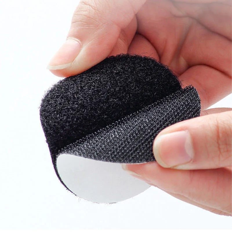 60mm 60*40mm Hook and Loop Interlocking Dots Sticky Self Adhesive Fastener Tape Back Coins Hook Loop DIY Carpet Anti Slip Mat