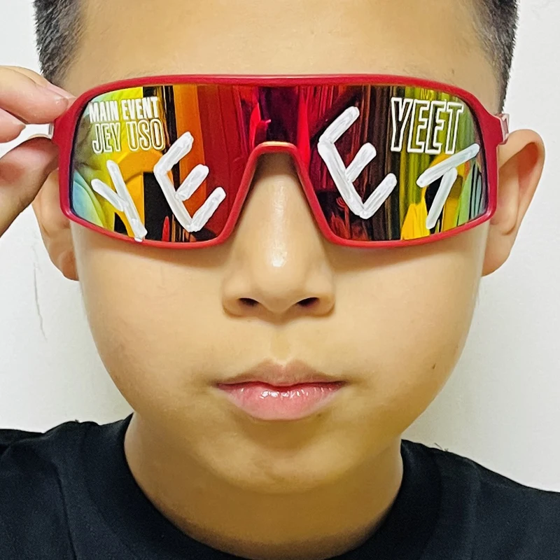 Jey Uso YEET Sport-Sonnenbrille für Erwachsene, Bloodline Wrestling, Fan-Ausrüstung, seltene Farben, sportliche Sonnenbrille für Männer und Frauen – Detail 12