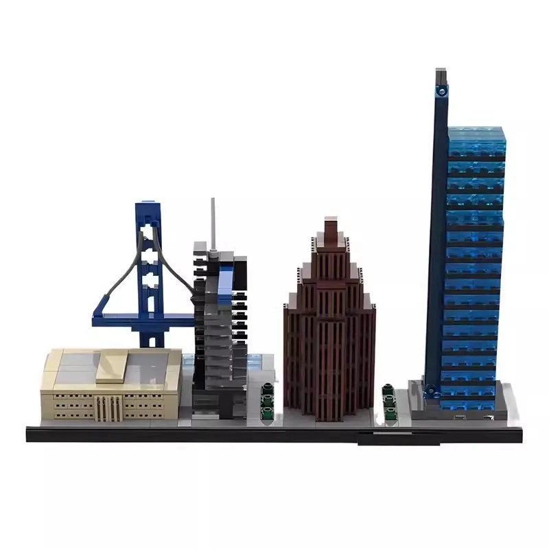 Bricklink MOC City Skyline House Architecture Street View Frankfurt Bremen Cleveland New York Venice Berlin Building Blocks Toys