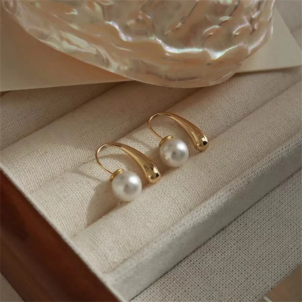 Einfache Perle Tropfen Ohrring für Frauen Französisch Vintage Ohrringe Modeschmuck Party Accessoires Drops hipping