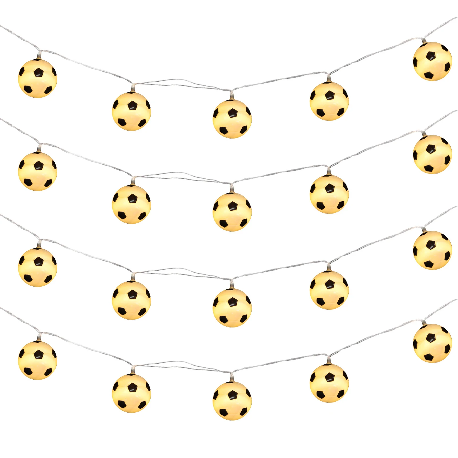 الكرتون كرة القدم LED سلسلة ضوء غرفة نوم الاطفال حفلة عيد ميلاد داخلي الرياضة الكرة ديكور غرفة ضوء سلسلة أضواء #6
