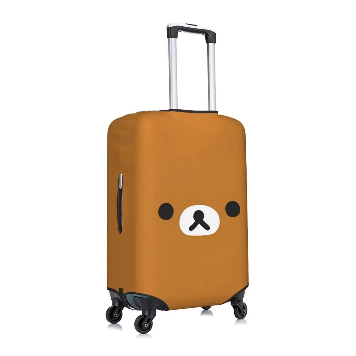 غطاء حقيبة Rilakkuma Face Cartoon حقيبة أمتعة مفيدة لحماية رحلة الرحلات البحرية والعطلات