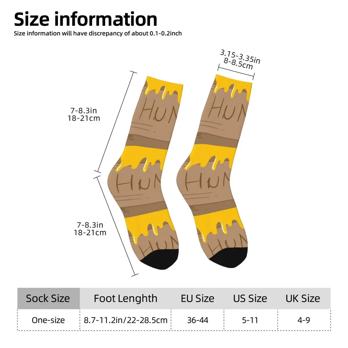 Pooh Bear Hunny Pot Socks Harajuku High Quality Stockings All Season Long Socks Accessories for Unisex Christmas Gifts