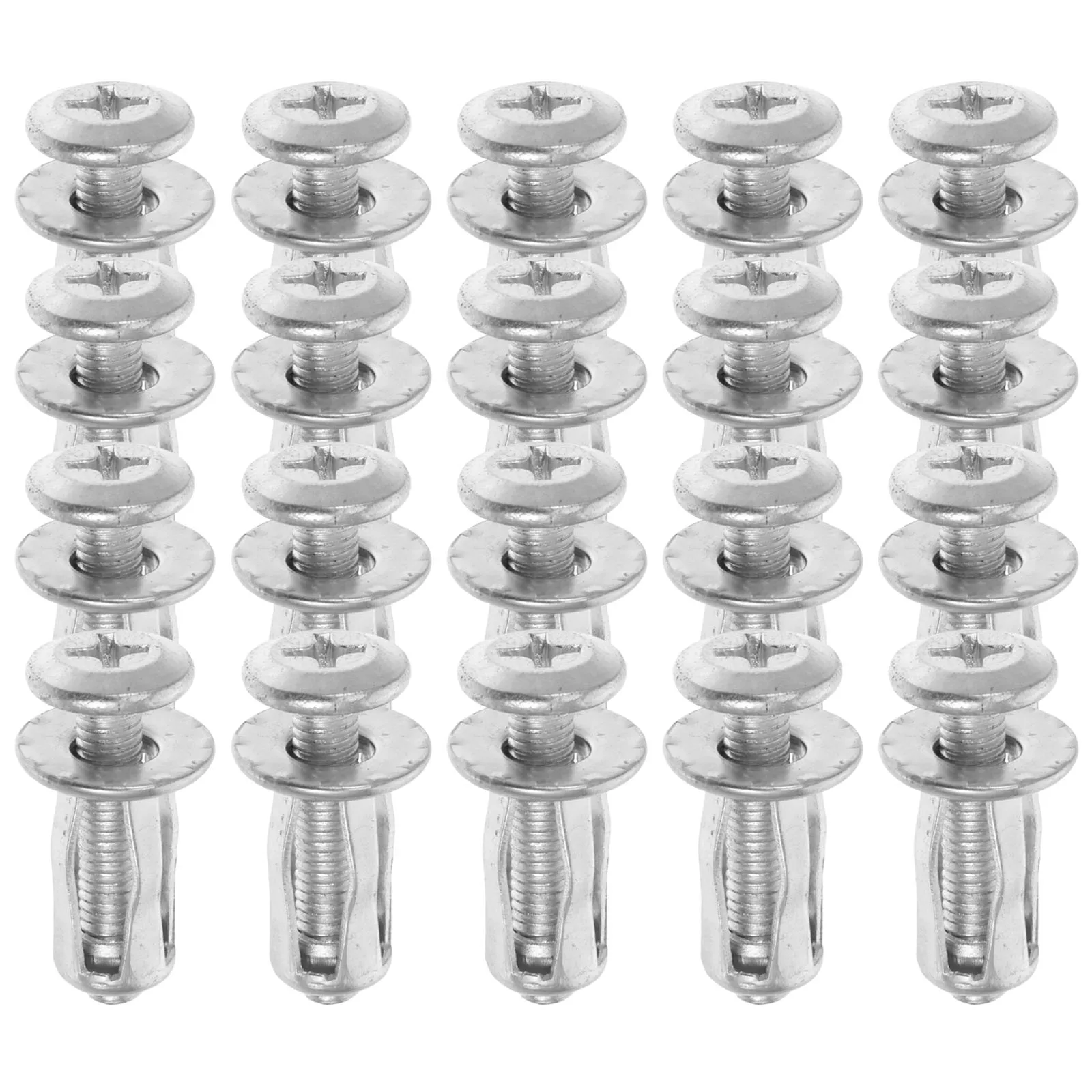 

20Pcs Hollow Wall Anchors Expansion Nut Heavy Duty Drywall Screws Plasterboard Fixing Anchors Door Anchor for Hollow Door Repair