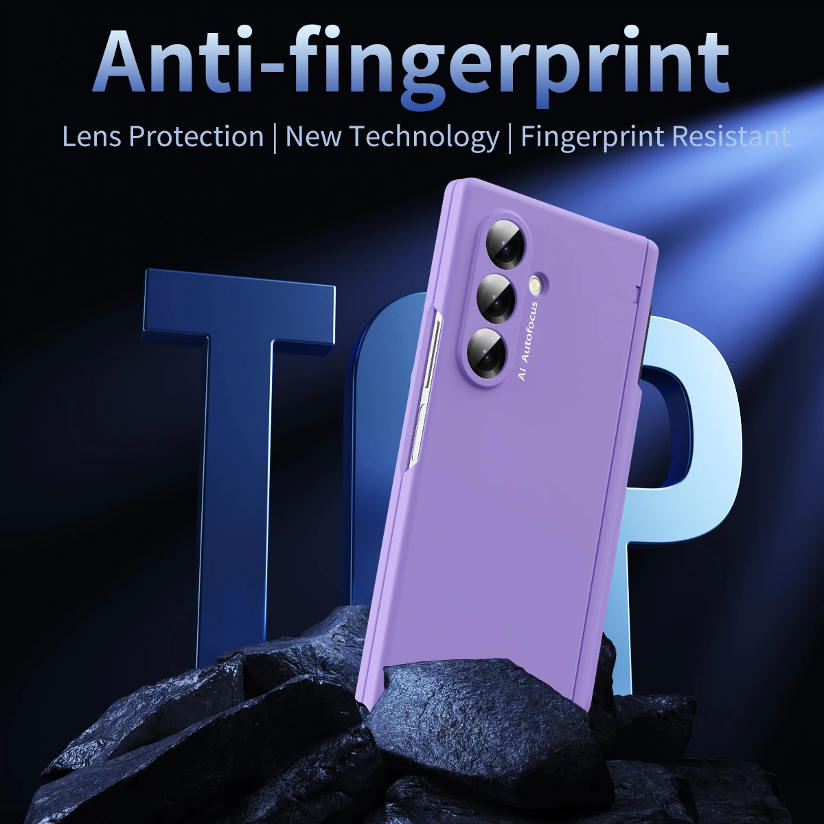 

For Samsung Galaxy Z Fold 7 6 6 Slim 5 4 3 Hinge Pen Slot Integrated Tempered Glass Front Film Anti-Fingerprint Phone Case