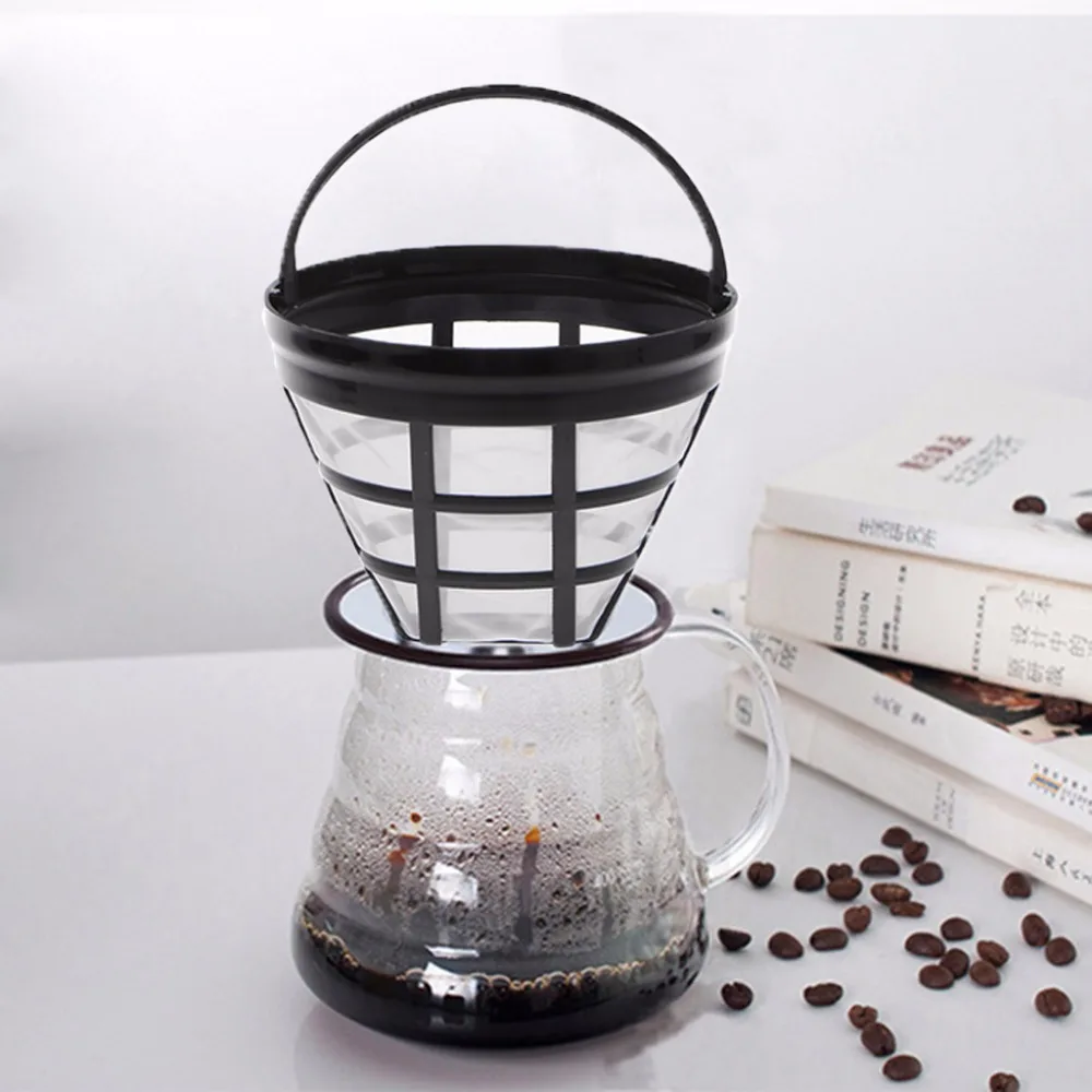 Coffee Filter Coffee Maker Accessories Refillable Basket Cup Style Kitchen Gadget Coffee Machine Strainer Mesh Brewer Tool