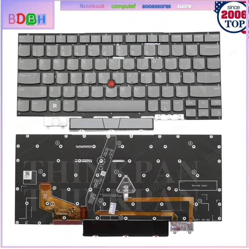 US Backlit Keyboard for For For Lenovo For For Thinkpad X1 For Yoga 6th Gen 2021 Type 20XY 20Y0