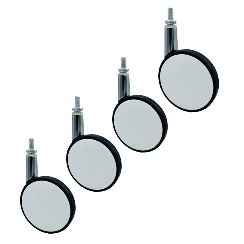 4-Pack 3 inch Universal Screw Rod Zinc Alloy Furniture Casters - Silent Swivel Wheels for Dining Tables/Coffee Tables/Chairs