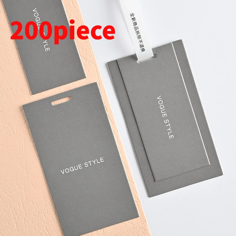 20 0piece.Custom.Luxury Green Recyclable Paper Hang Tags Support Opposite Gender Design 602G Recycled Hang Use With