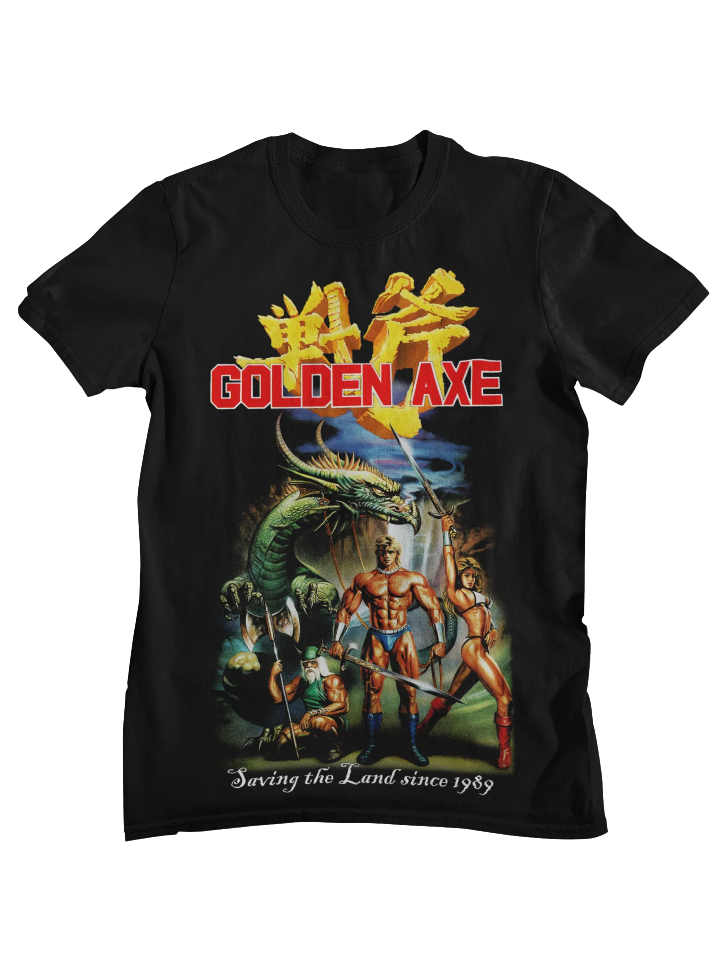Golden Axe Retro Arcade Graphic T Shirt Men Classic 80s Beat 'Em Up Game Cotton Short Sleeve Streetwear Tee