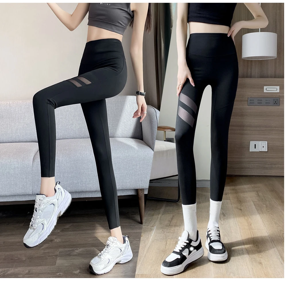 Invisible Crotch Leggings for Female, High Waist Slim Legs, Slim Yoga Pants, Seamless, Hip Lift, Open, Outdoor Sex