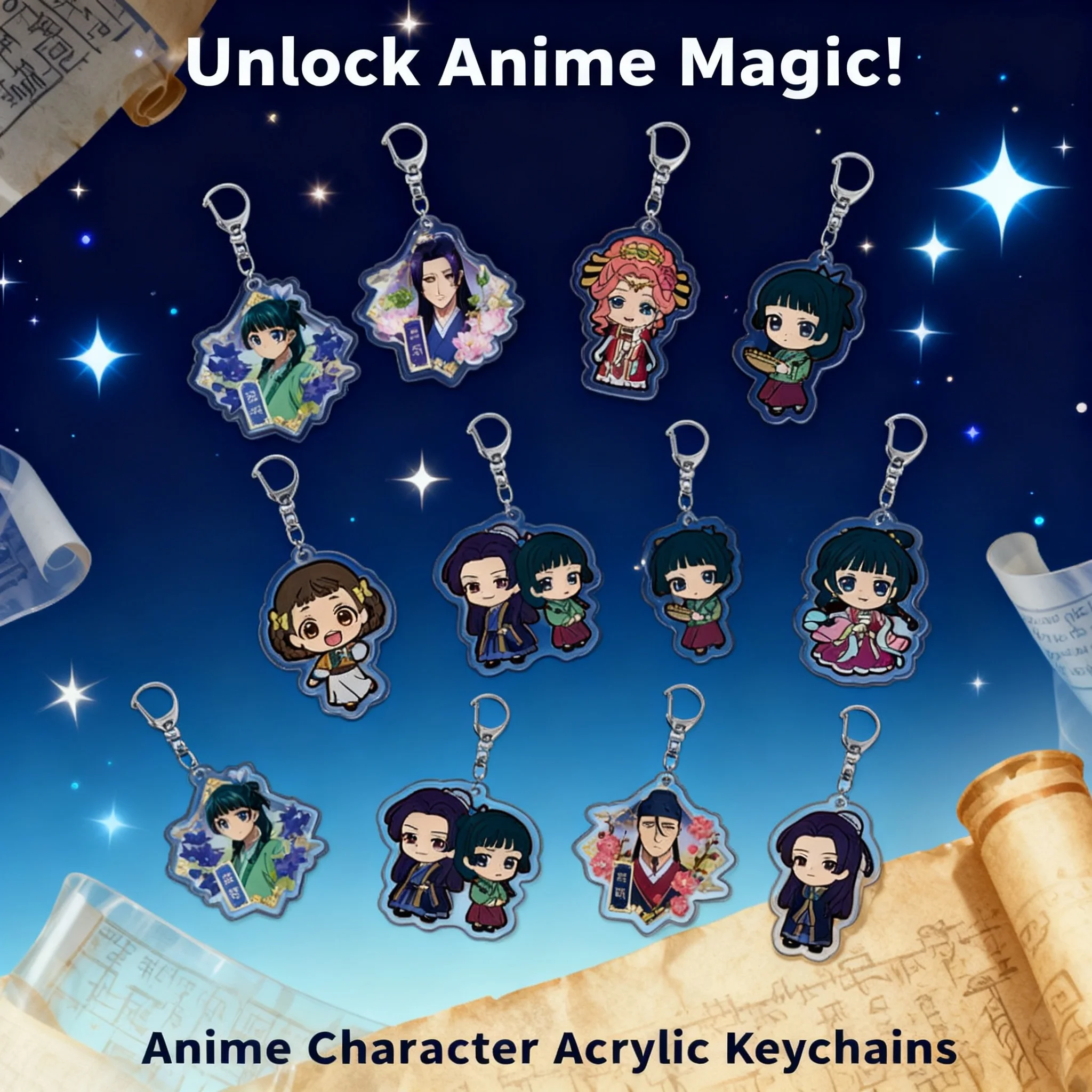 Porte-clés en acrylique Anime The Apothecary Diaries Maomao Renshi, pendentif artisanal superposé, Manga Cosplay, cadeau, marchandise, souvenir